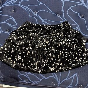 Black Starry Velvet Skirt